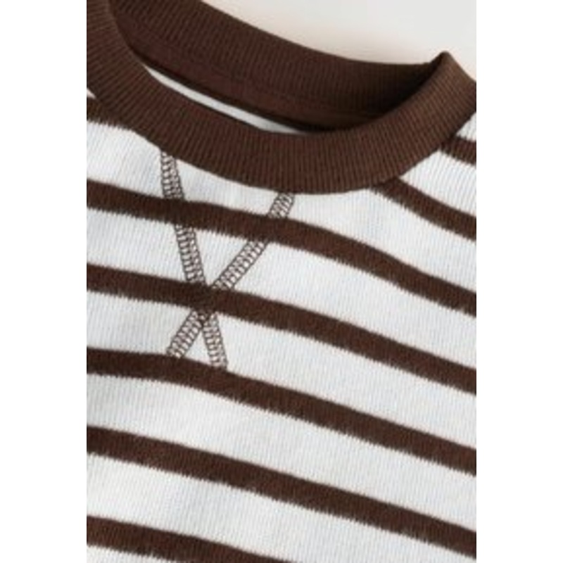 Next Strickpullover – blue brown stripe/blau