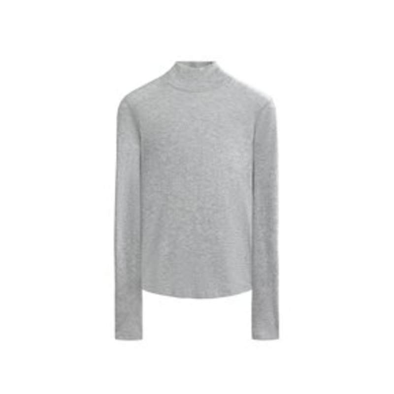 OYSHO HIGH NECK – Strickpullover – grey/beige