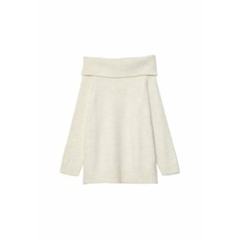 Stradivarius EXPOSED SHOULDER – Strickpullover – white/wei