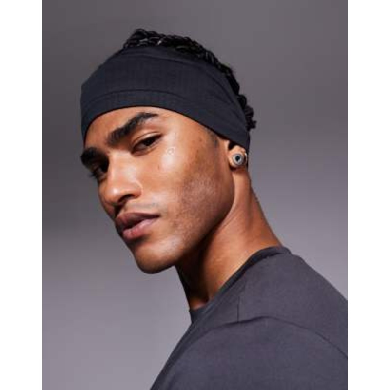 4505 seamless mesh running headband in black