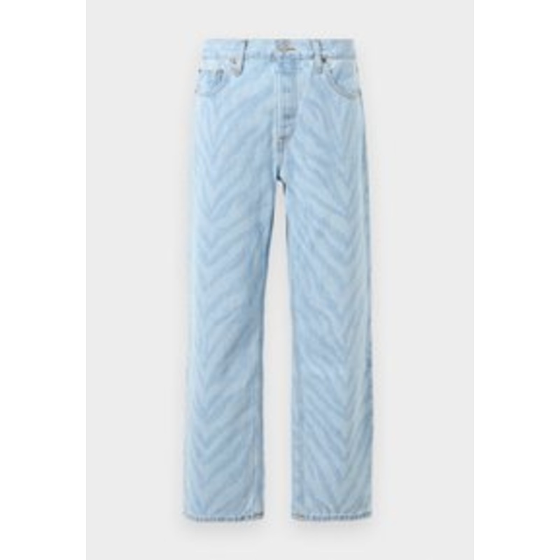 RE/DONE EASY STRAIGHT CROP – Jeans Relaxed Fit – cebra/light-blue denim