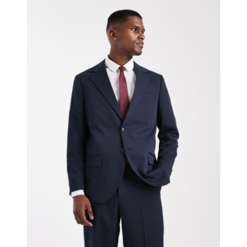 Jack & Jones relaxed suit jacket in navy blue
