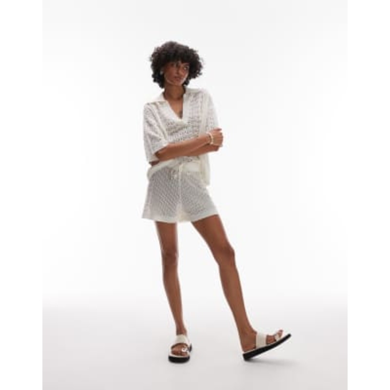 Topshop open stitch set in ivory