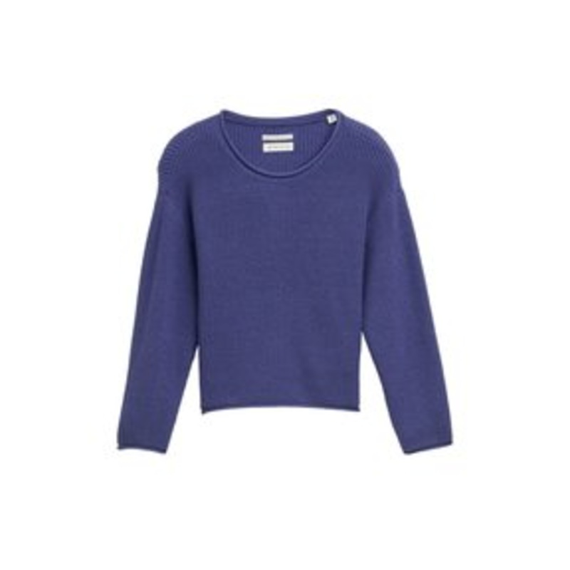 TOM TAILOR CROPPED – Strickpullover – dark blue harbor/dunkelblau