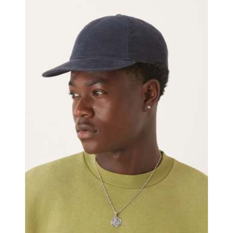 ARKET cord flat cap in navy
