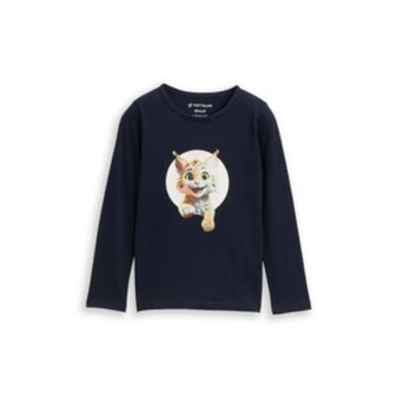 TOM TAILOR MIT FOTOPRINT – Langarmshirt – sky captain blue/dunkelblau