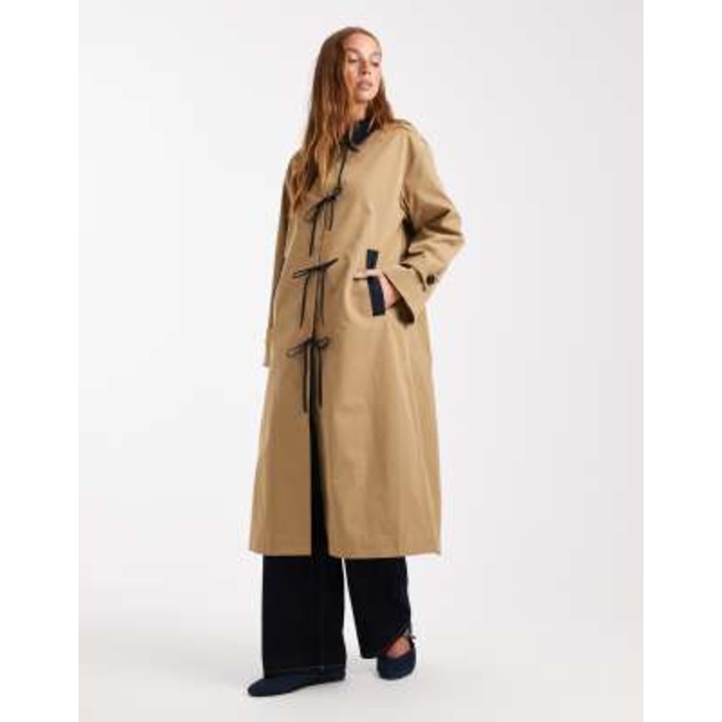 ONLY bow details trench coat in light brown
