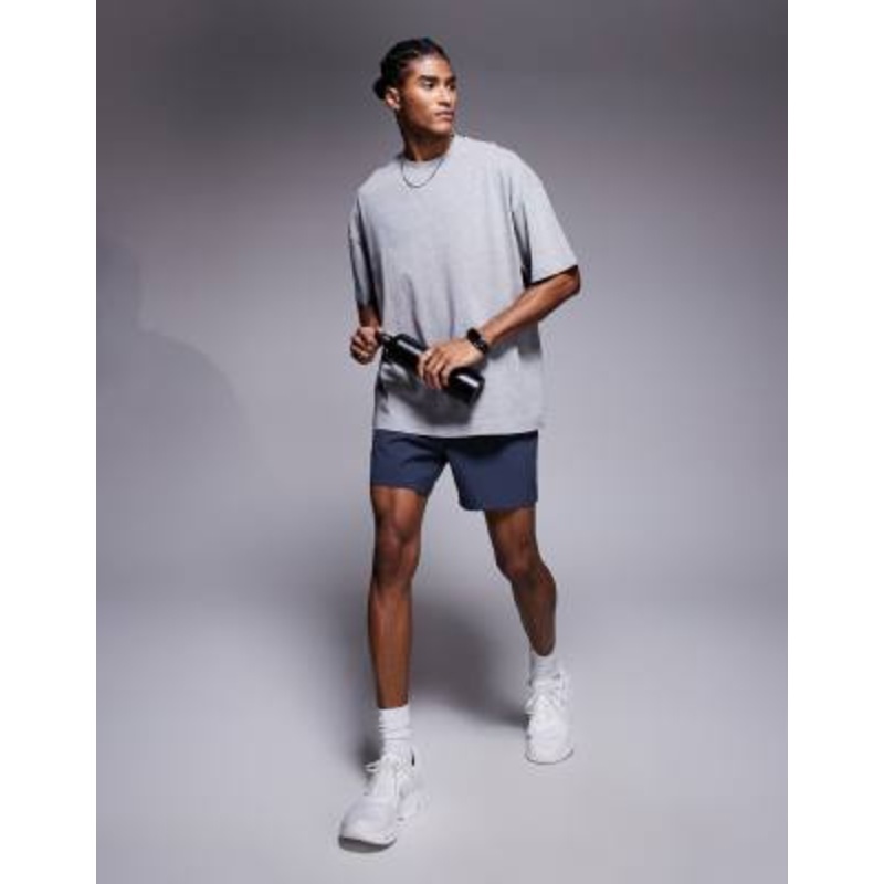 4505 Icon heavyweight cotton oversized t-shirt with quick dry finish in heather gray