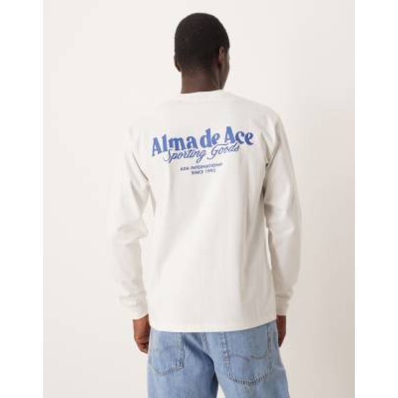 Alma De Ace sporting goods long sleeve t-shirt in off white