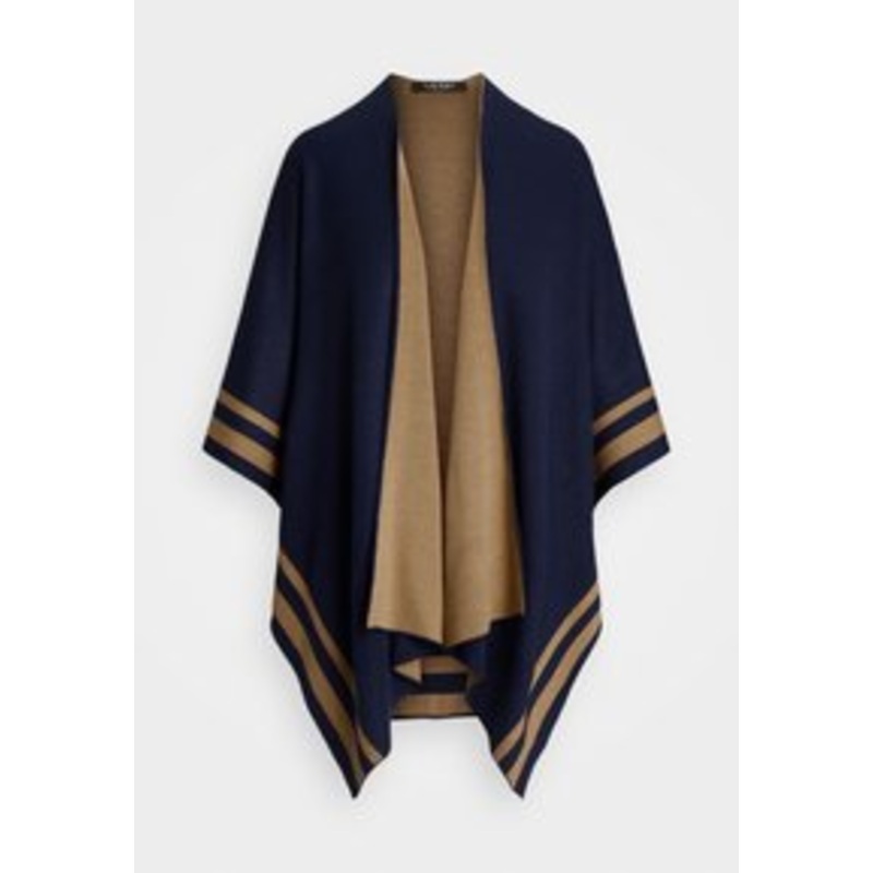 Lauren Ralph Lauren TWO-TONE REVERSIBLE RUANA – Cape – navy/camel/camel