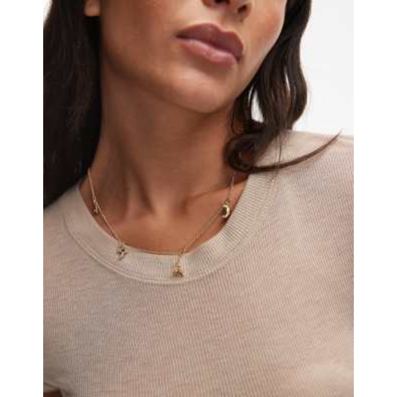 & Other Stories charm necklace in gold