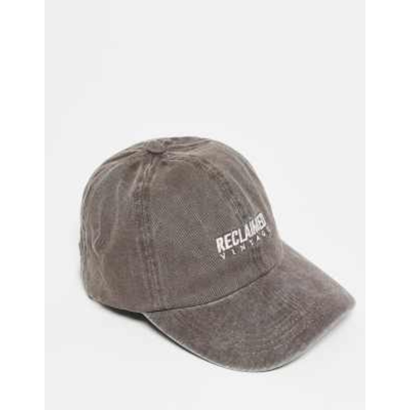 Reclaimed Vintage unisex logo cap in washed brown