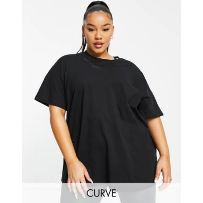 4505 Curve Icon oversized t-shirt with quick dry in black
