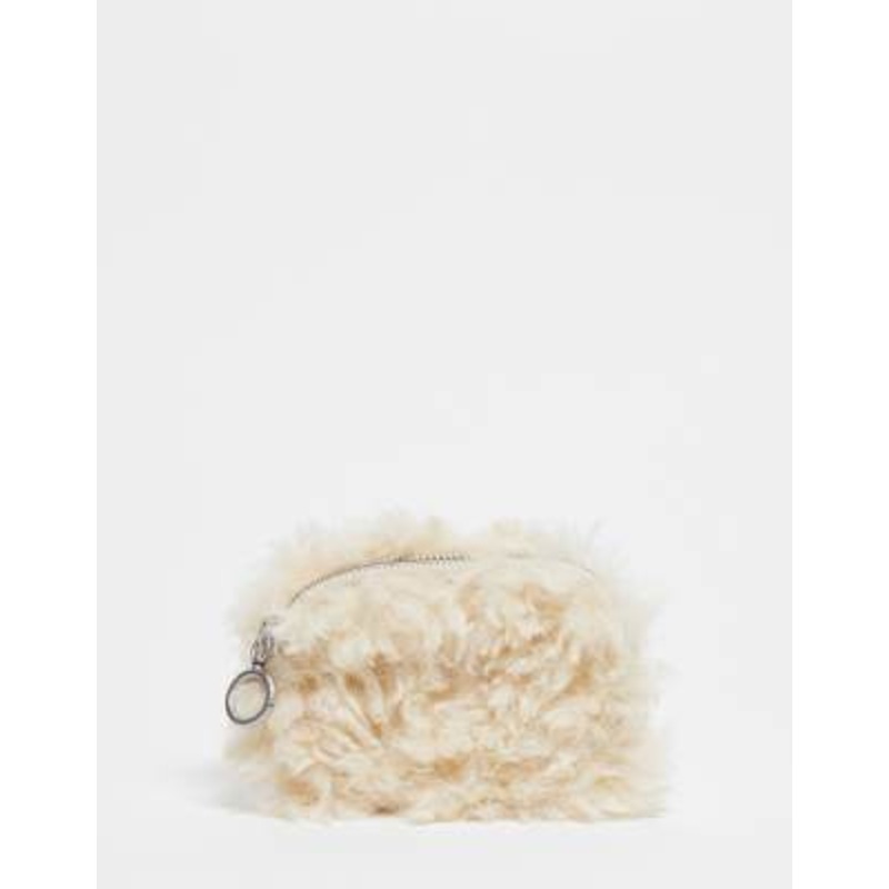 Weekday fluffy wallet in off-white