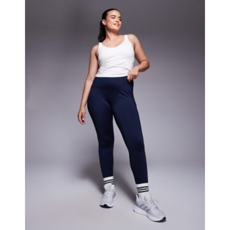 4505 Curve Icon active bum sculpt high waist gym leggings with inner pocket in deep navy