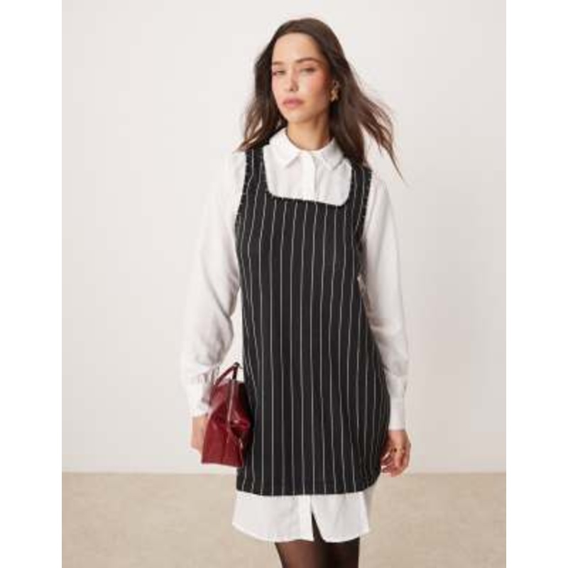 JDY 2 in 1 mini dress in white