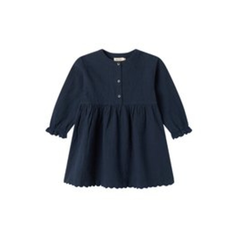 MarMar Copenhagen DAGMARA SCALLOP – Blusenkleid – dark blue stripe/dunkelblau