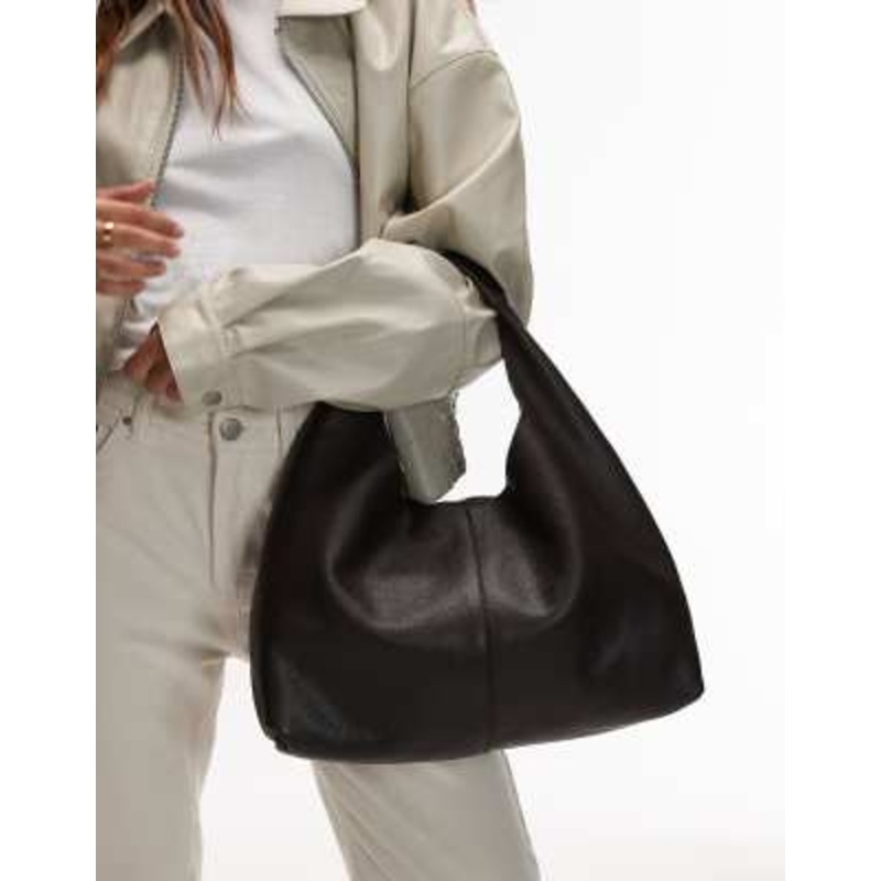 & Other Stories small leather tote bag in brown