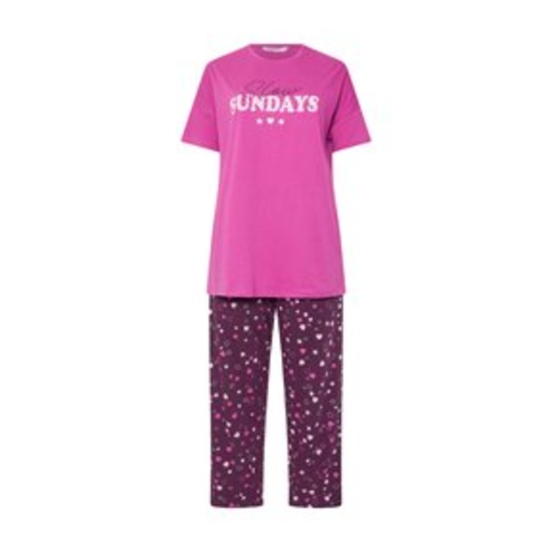 Yours Clothing SET – Nachtwsche Set – pink