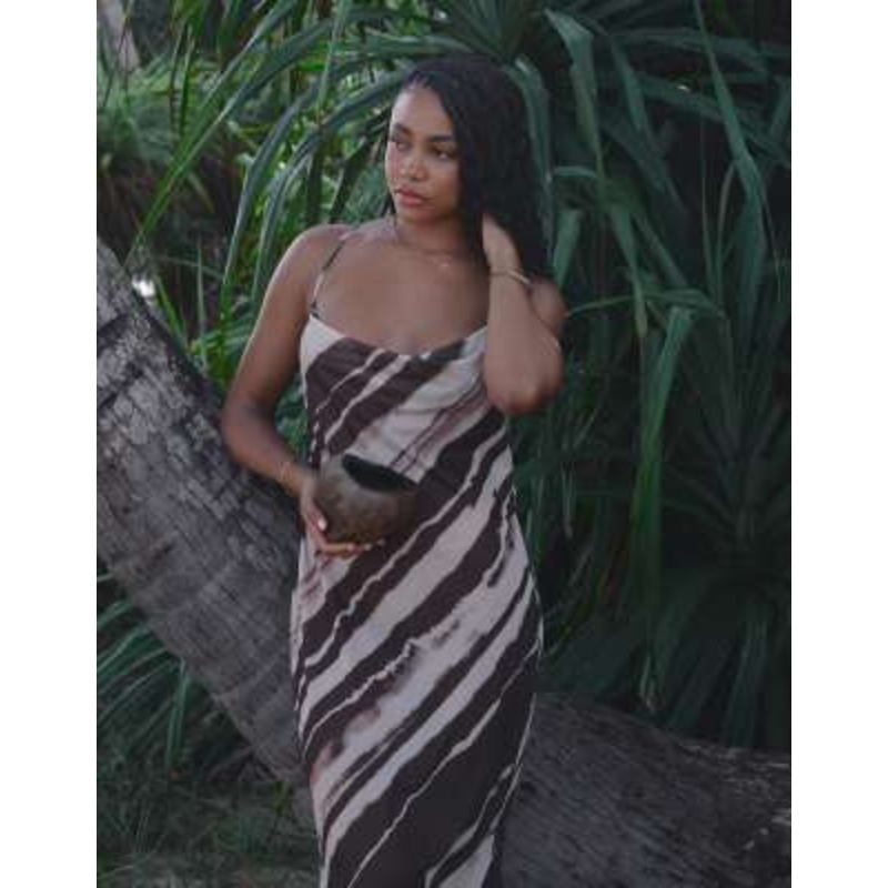 4th & Reckless x Loz Vassallo ocean maxi beach dress in abstract print