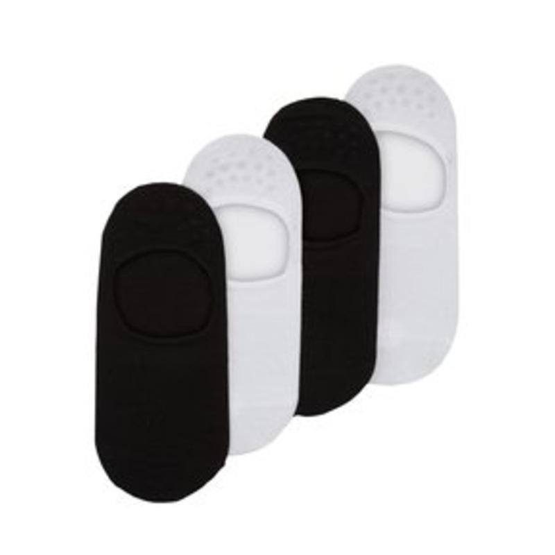 camano INVISIBLE LOW FOOTIES UNISEX 4 PACK – Socken – black/white/wei