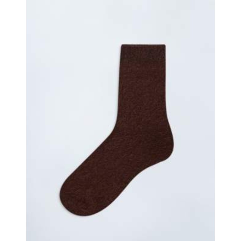 Topshop Fluffy cozy socks in choc