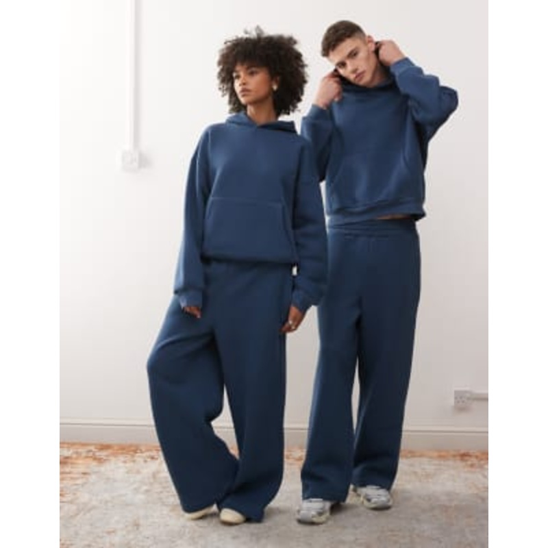 Reclaimed Vintage unisex heavyweight set in navy blue