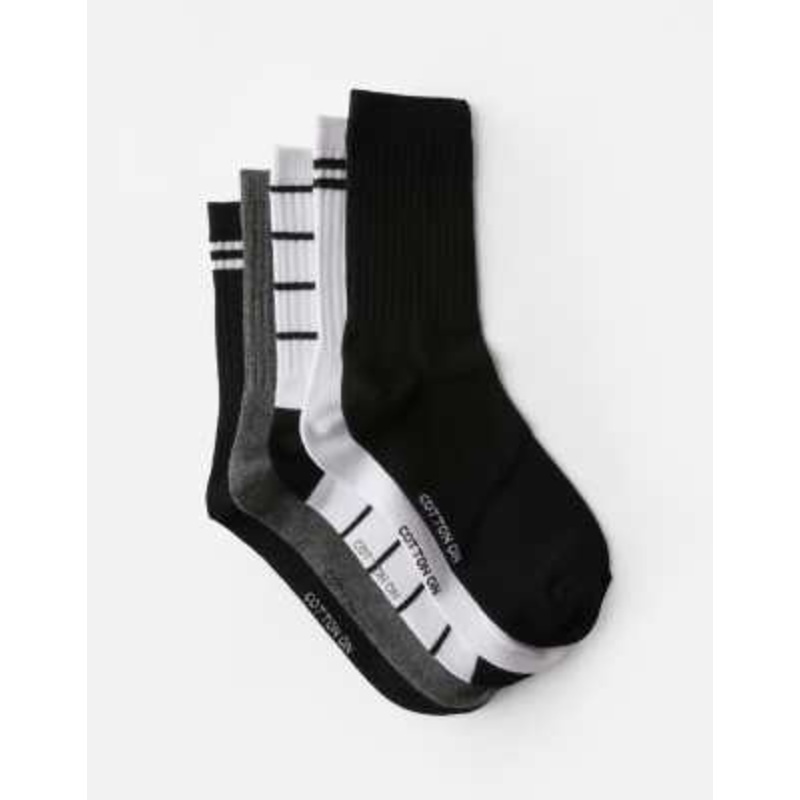 Cotton On 5-pack crew socks in multi