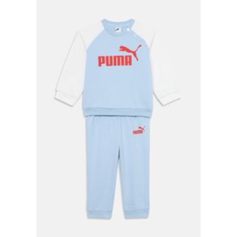 Puma MINICATS ESS RAGLAN CREW SET FL INF – Trainingsanzug – haute tropic/blau
