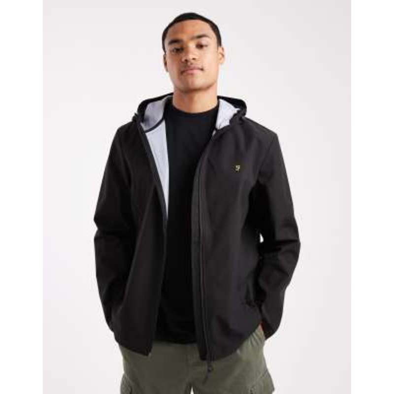 Farah Rhodes hooded jacket in black