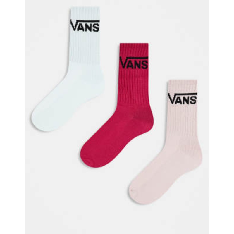 Vans Classic 3-pack crew socks in multi