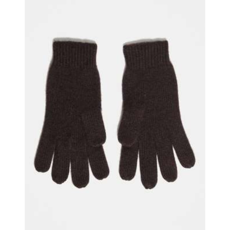 Mango capsule gloves in dark brown
