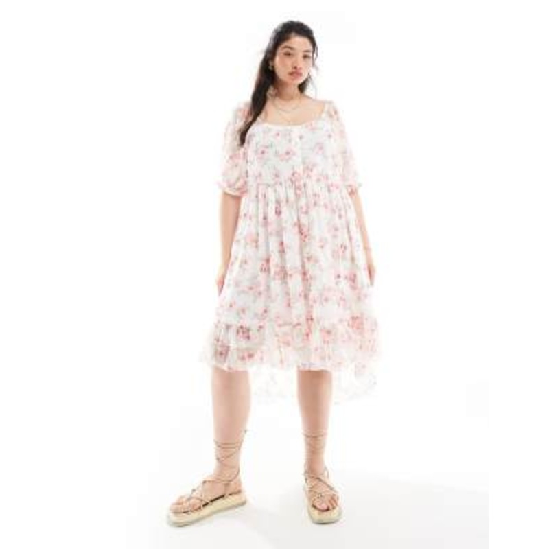Yours floaty dress in soft floral