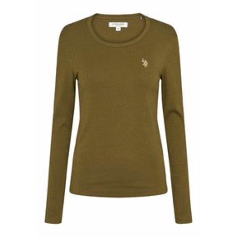 U.S. Polo Assn. Langarmshirt – dark olive/oliv
