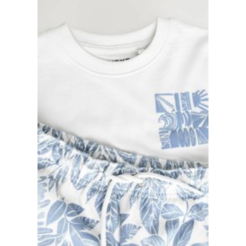 Next RELAXED FIT-SHORT SLEEVE SET – Jogginghose – white blue surf/wei