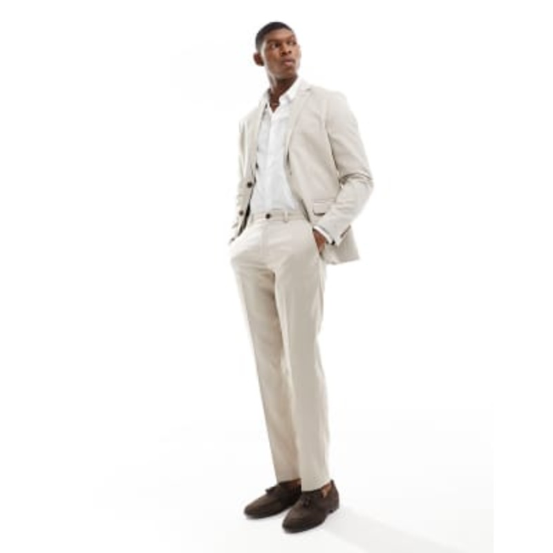 Selected Homme slim fit suit in beige
