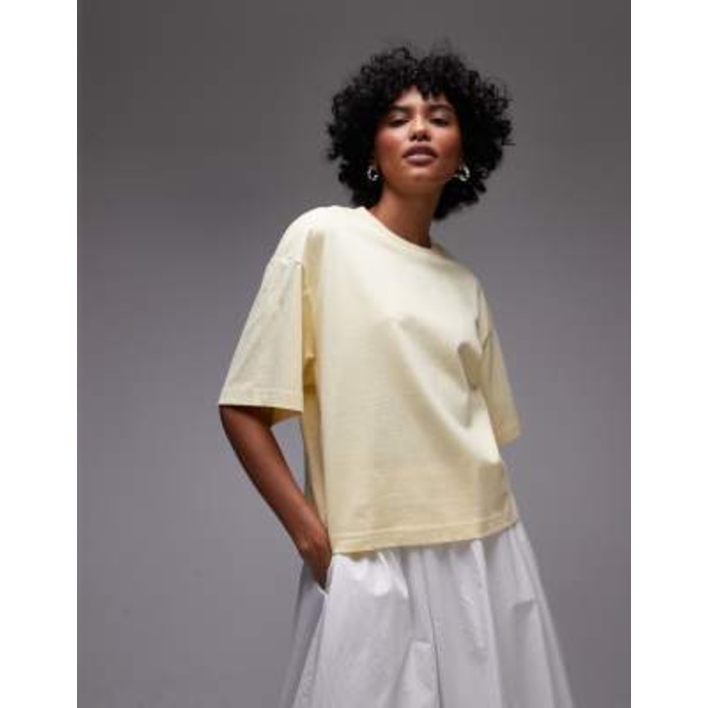 & Other Stories boxy oversized t-shirt in butter yellow
