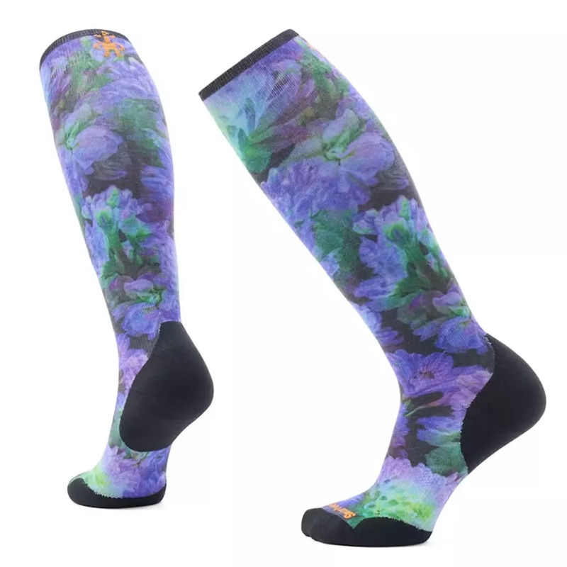 Smartwool Women’s Ski Electric Lotus Print Over The Calf Socks