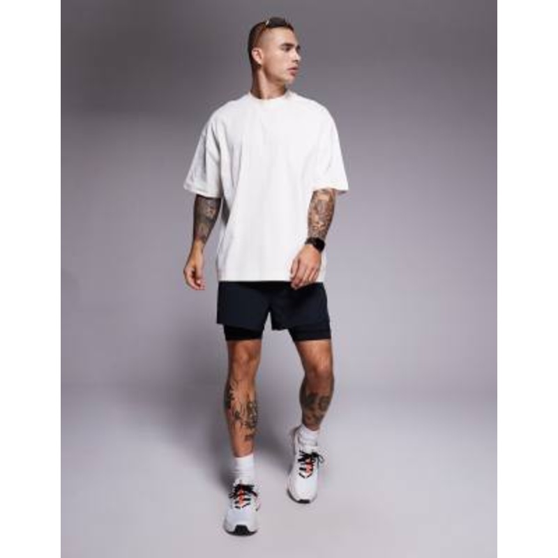 4505 Icon heavyweight cotton oversized t-shirt with quick dry finish in off white