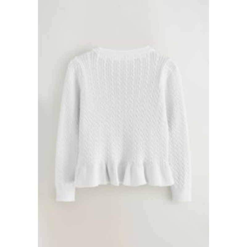 Clarks SCHOOL CABLE – REGULAR FIT – Strickjacke – white/wei