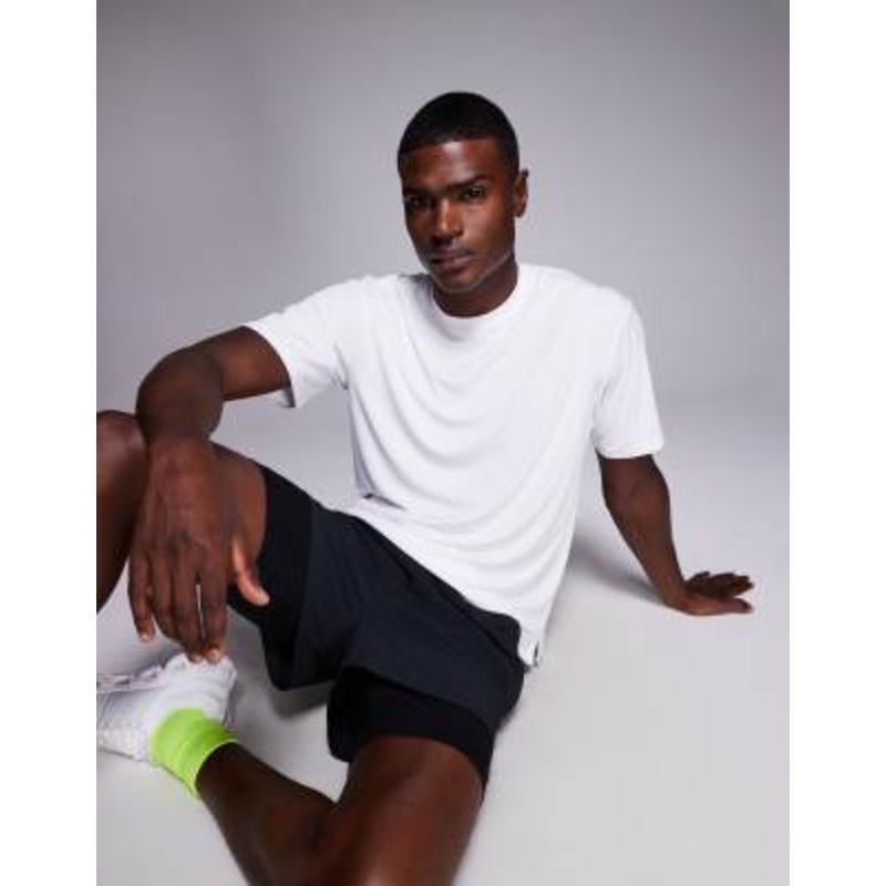 4505 quick dry mesh relaxed fit running t-shirt in white