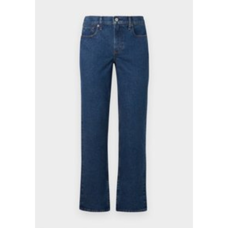 Abercrombie & Fitch DARK VENT HEM – Jeans Straight Leg – blue denim