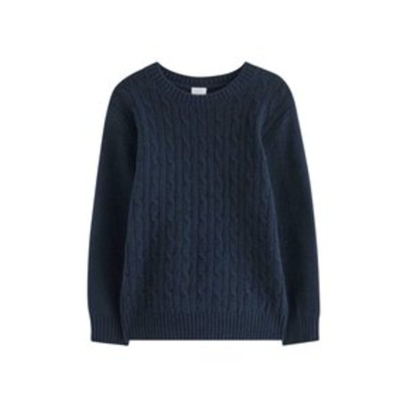 Lindex CABLE – Strickpullover – dark navy/dunkelblau
