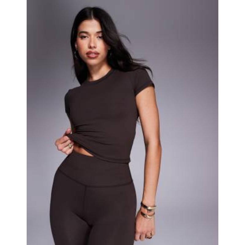 4505 Icon soft touch performance baby t-shirt in chocolate