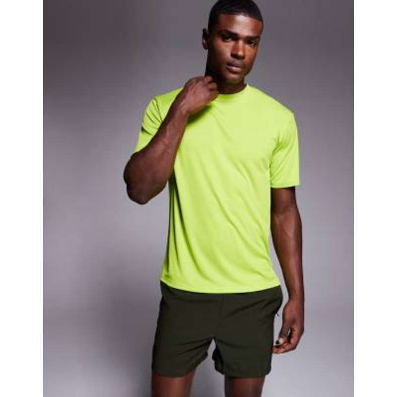 4505 quick dry technical mesh relaxed fit running t-shirt in acid green