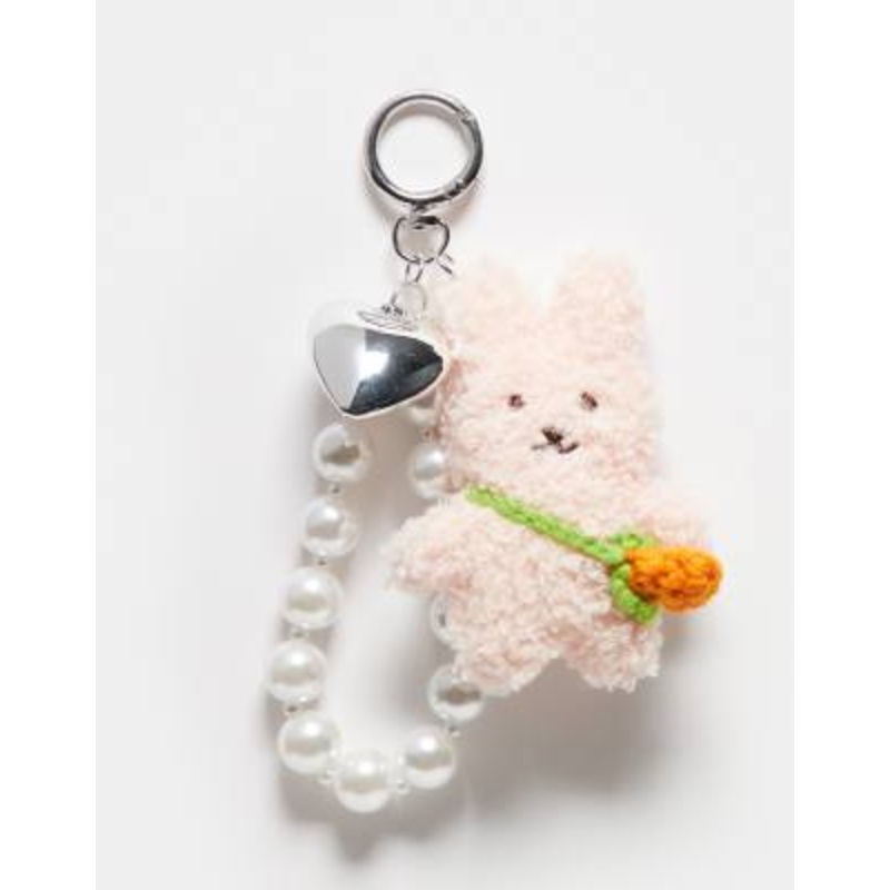 Kaiia Exclusive pearl and bunny with detachable carrot bag charm in multi
