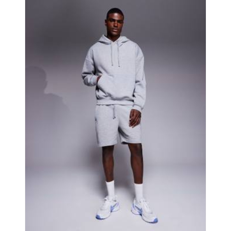 4505 heavyweight cotton training hoodie with quick dry finish in heather gray