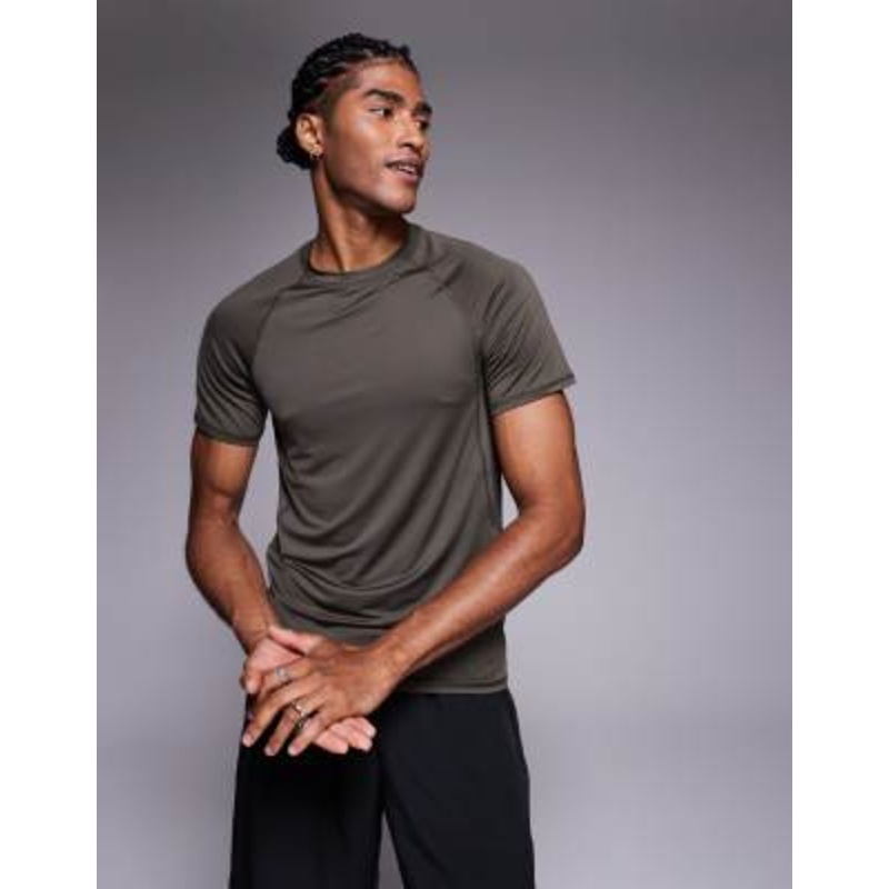 4505 muscle fit seam detail quick dry base layer in khaki