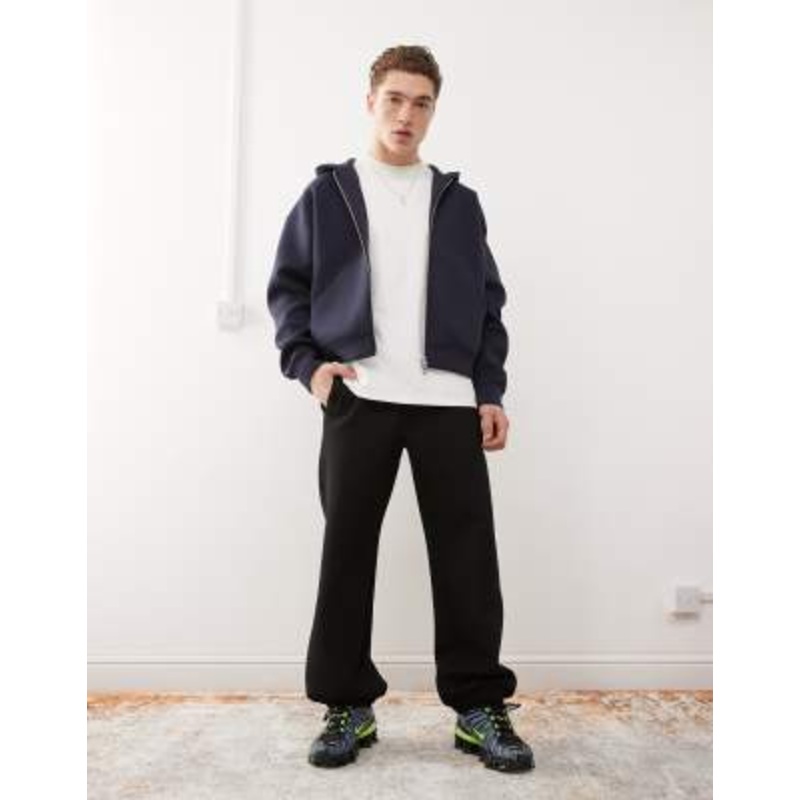 Weekday Simon sweatpants in Black in Scuba-Style Fabric