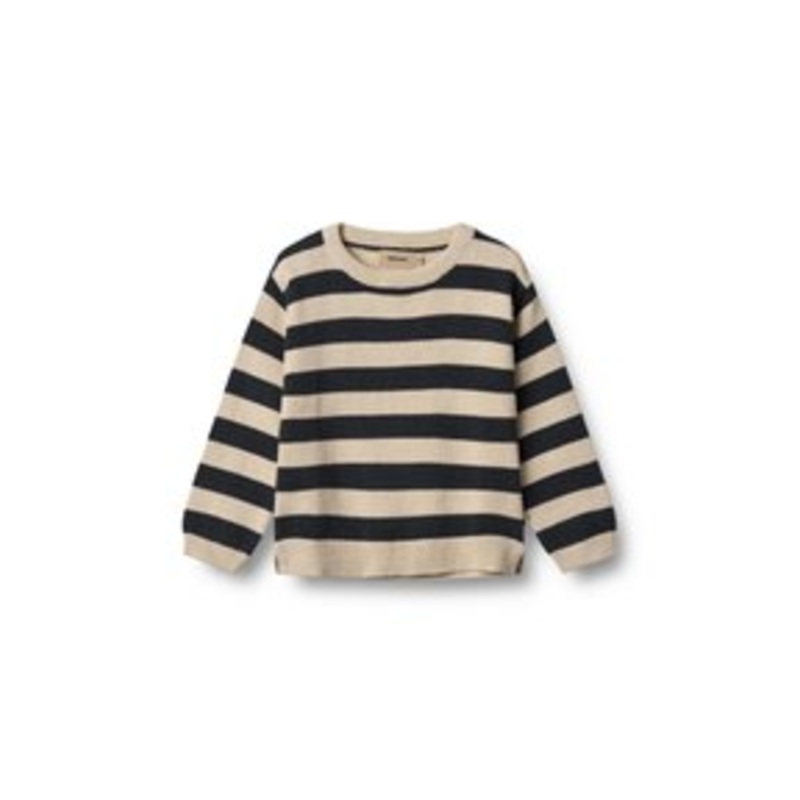 Wheat MORGAN – Strickpullover – navy stripe/beige